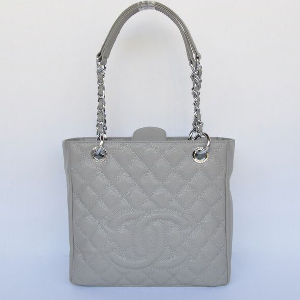 Chanel A50994 Grigio Media Shopping Borse hardware Argento