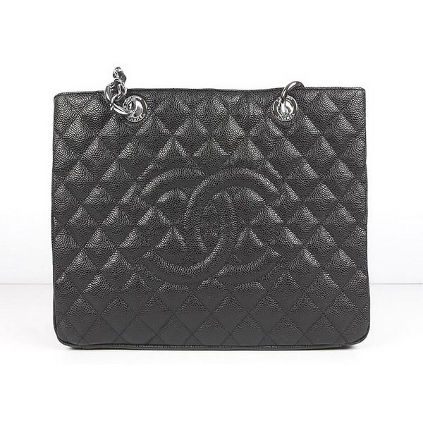 Chanel Nero Caviar Borse in pelle con hardware Argento 50995