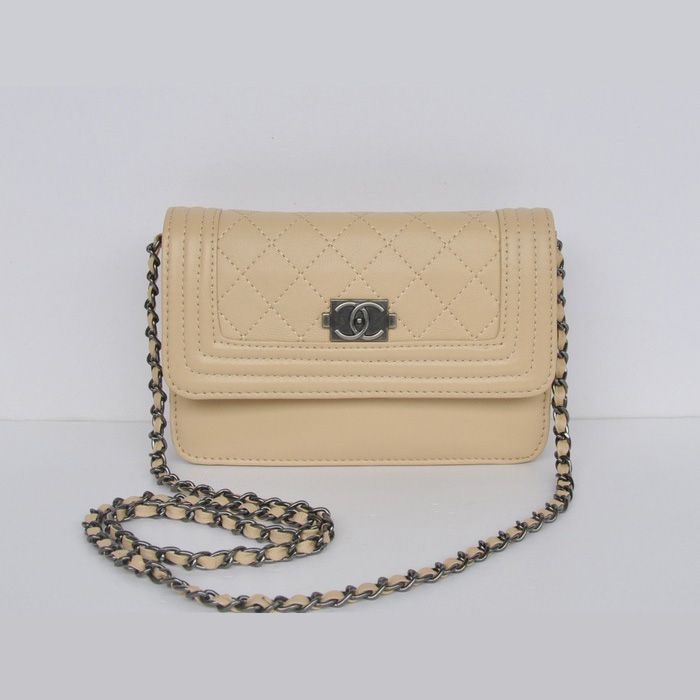 Chanel A33815 Albicocca pelle di pecora Borse Flap in pelle di spalla