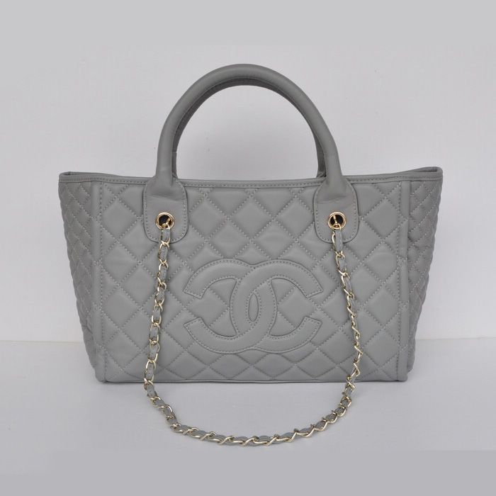 Chanel pelle di pecora Tote Borse A61079 Grigio