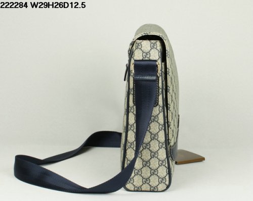 Gucci 222284 Large Canvas Messenger Bag blu
