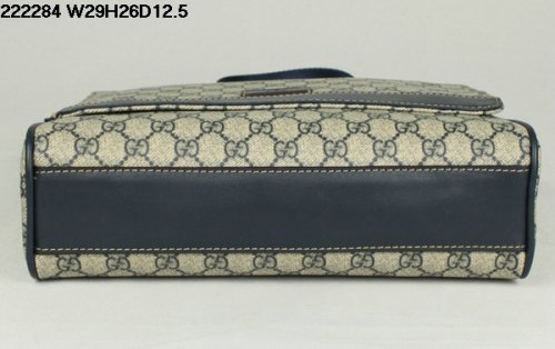 Gucci 222284 Large Canvas Messenger Bag blu
