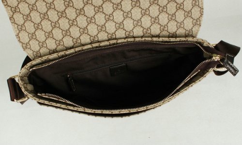 Gucci 222.285 Large Canvas Messenger Bag Coffee