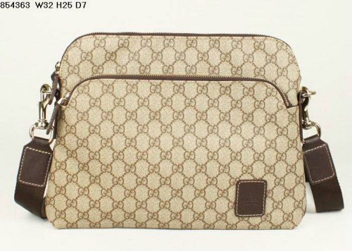 Gucci nuova tela Media Messenger Bag Coffee 854.363