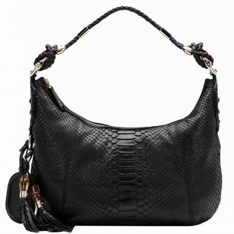 Gucci Outlet Techno Horsebit Medium Hobo 240261 Nero