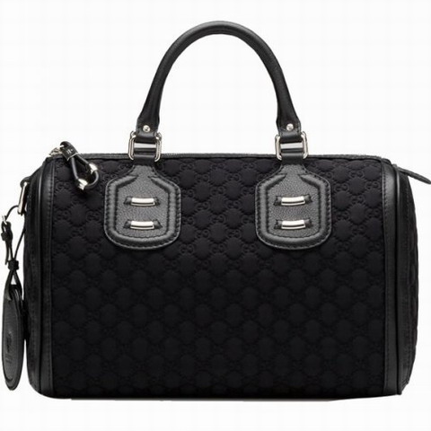 Gucci Techno Tag Medium Boston Bag 241097 Nero