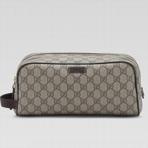 Gucci Outlet Beauty Case 21115 in beige / ebano