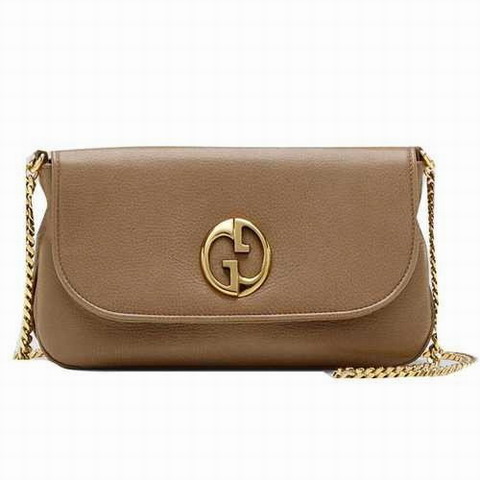 Gucci Outlet 1973 Medium Shoulder Bag 251820 Marrone Chiaro