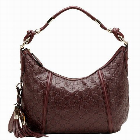 Gucci Outlet Techno Horsebit Medium Hobo 240261 Bordeaux