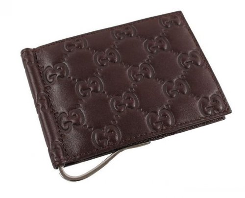 Gucci Money Clip Wallet Brown