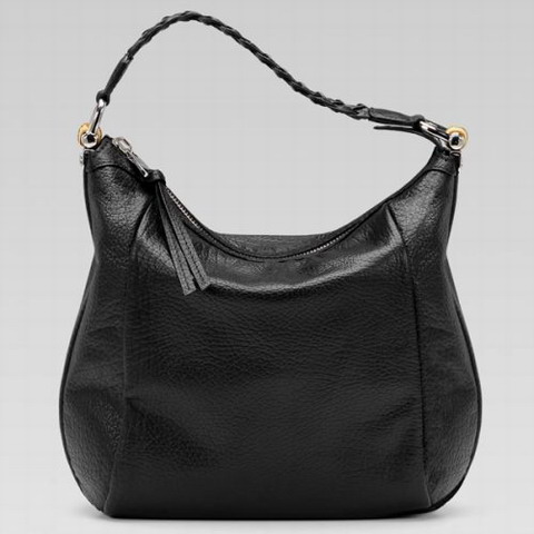 Gucci Bamboo Bar Medium Hobo 257090 in nero