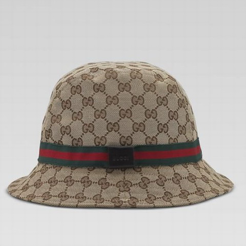 Gucci Outlet Hat Fedora con marchio 200036 in Beige / Marrone