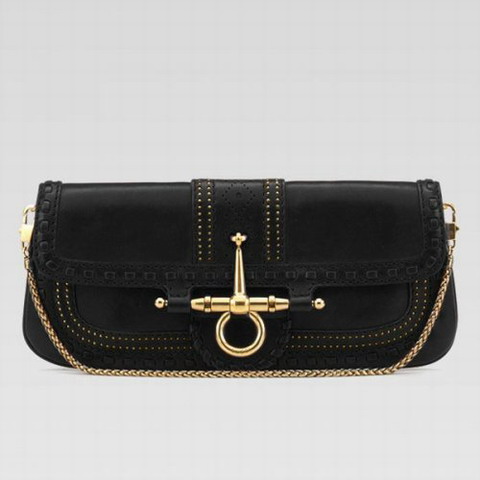 Gucci Snaffle Bit Evening Bag 263984 in nero