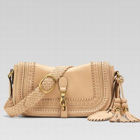 Gucci Outlet fatto a mano Medium Shoulder Bag 263954 in Nude