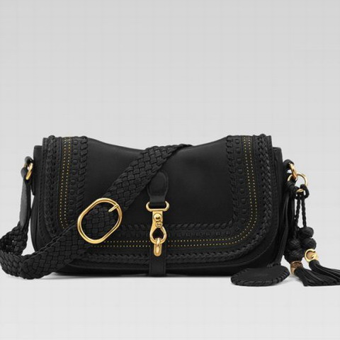 Gucci Outlet fatto a mano Medium Shoulder Bag 263954 in nero