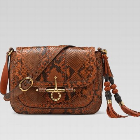 Gucci Outlet Snaffle Bit Medium Shoulder Bag 263955 a Orange