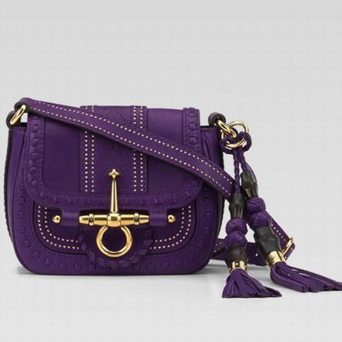 Gucci Outlet Snaffle Bit Borsa da spalla piccola 263.956 in viol