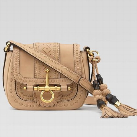 Gucci Outlet Snaffle Bit Borsa da spalla piccola 263.956 in nuda