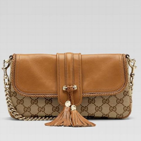 Gucci Marrakech Evening Bag 257032 in Beige / Camel Brown