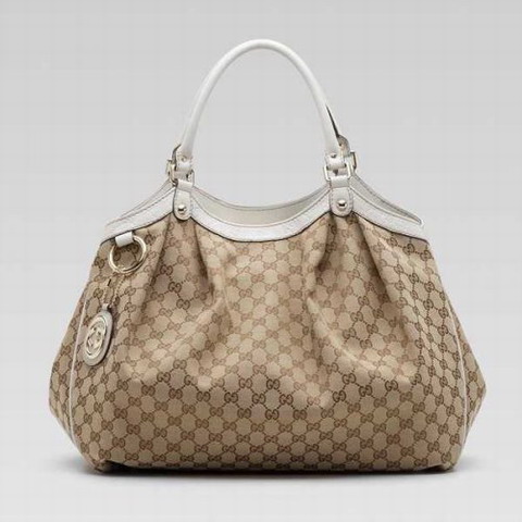 Gucci Sukey Large Tote 211943 nel Beige / Bianco