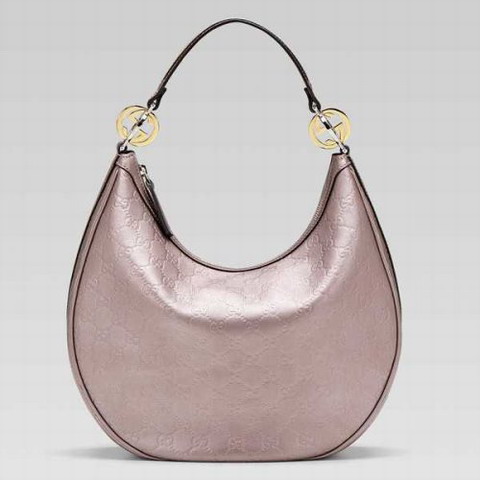 Gucci GG Twins Medium Hobo 232962 in Metallic Mauve