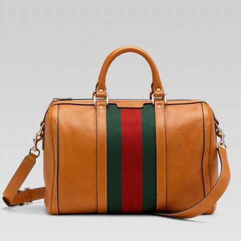 Gucci Vintage Web Medium Boston Bag 247205 in tabacco biondo