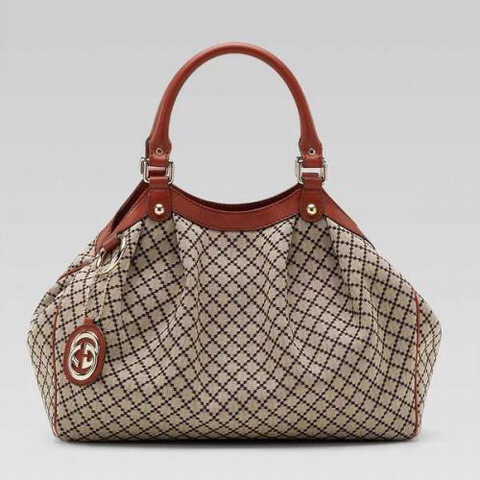 Gucci Sukey Medium Tote 211944 nel Beige / Rosso