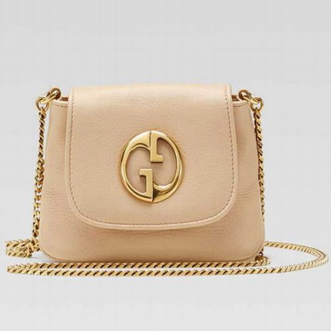 Gucci Outlet 1973 Piccola Borsa a tracolla 251821 di sabbia