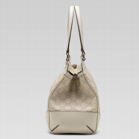 Gucci Outlet Mayfair Media Top Handle Bag 257063 in Off-White