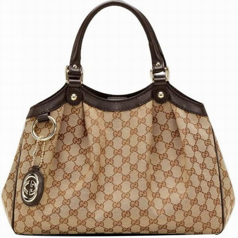 Gucci Sukey Medium Tote 211944 Beige / Marrone