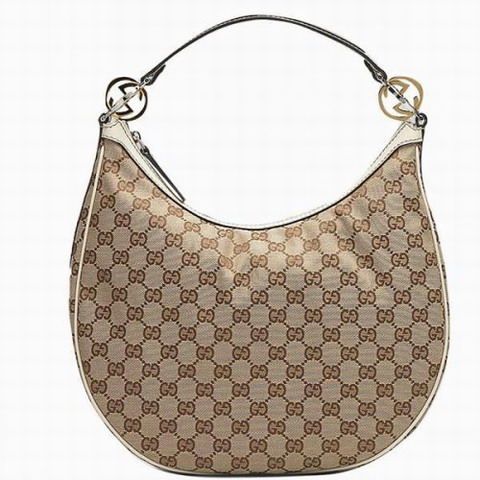 Gucci GG Twins Medium Hobo 232962 Beige / Bianco Sporco