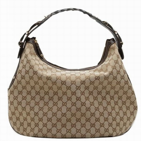 Gucci Outlet Pelham Medium Hobo 211986 Beige / Marrone