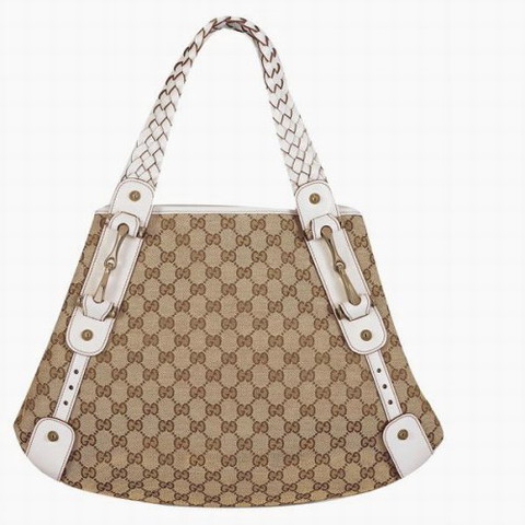 Gucci Outlet Pelham Medium Shoulder Bag 137621 Beige / Bianco