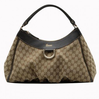 Gucci 'D Gold' Large Hobo 189833 Beige / Marrone