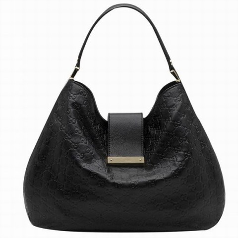 Gucci donna Web di grandi dimensioni Hobo 211933 Nero