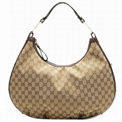 Gucci Outlet interblocco Medium Hobo 223952 Beige / Marrone