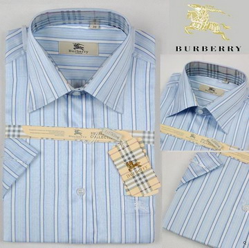 Burberry Outlet Burberry Uomo Controllato Maglie a manica lunga Azzurro Burberry_011