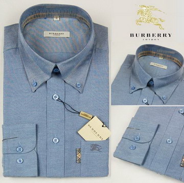 Burberry Outlet Burberry Uomo Controllato Maglie a manica lunga Blu Burberry_115