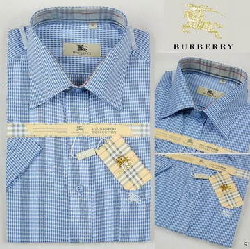 Burberry Outlet Burberry Uomo Controllato Maglie a manica lunga Blu Burberry_034