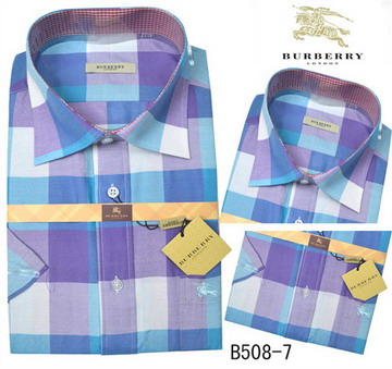 Burberry Outlet Burberry Uomo Controllato Maglie a manica lunga Burberry_003 viola e blu