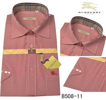 Burberry Outlet Burberry Uomo Controllato Maglie a manica lunga Rosso Burberry_007