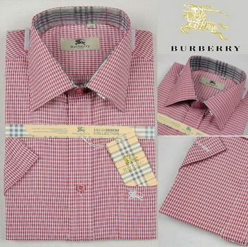 Burberry Outlet Burberry Uomo Controllato Maglie a manica lunga Rosso Burberry_038