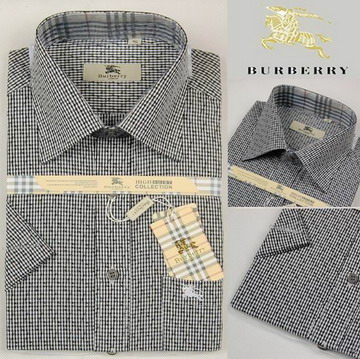 Burberry Outlet Burberry Uomo Controllato Maglie a manica lunga grigio Burberry_036