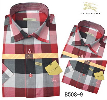 Burberry Outlet Burberry Uomo Controllato Maglie a manica lunga Rosso e Nero Burberry_004