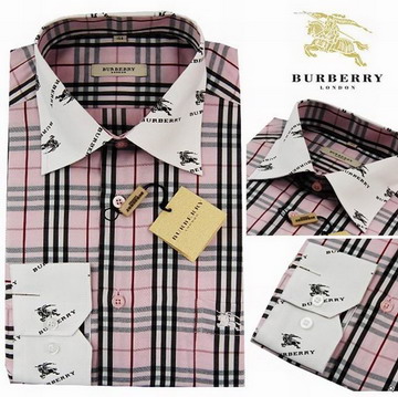 Burberry Outlet Burberry Uomo Controllato Maglie a manica lunga rosa Burberry_113