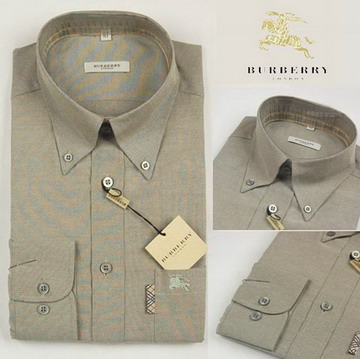 Burberry Outlet Burberry Uomo Controllato Maglie a manica lunga grigio Burberry_132