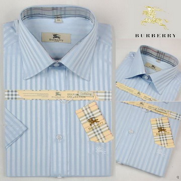 Burberry Outlet Burberry Uomo Maglie a manica lunga a righe blu Burberry_029