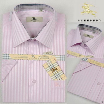 Burberry Outlet Burberry Uomo Maglie a manica lunga a righe rosa Burberry_028