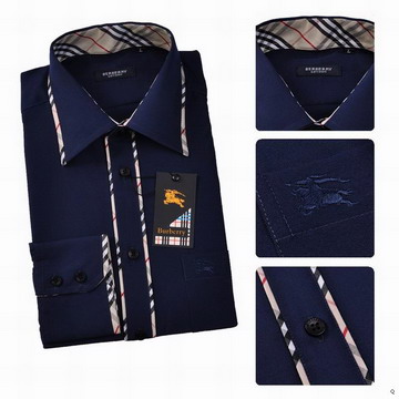 Classico Burberry Uomo Maglie a manica lunga Blu scuro Burberry_079