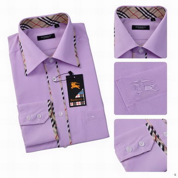 Classico Burberry Maglie a manica lunga Uomo Viola Burberry_075